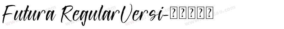 Futura RegularVersi字体转换